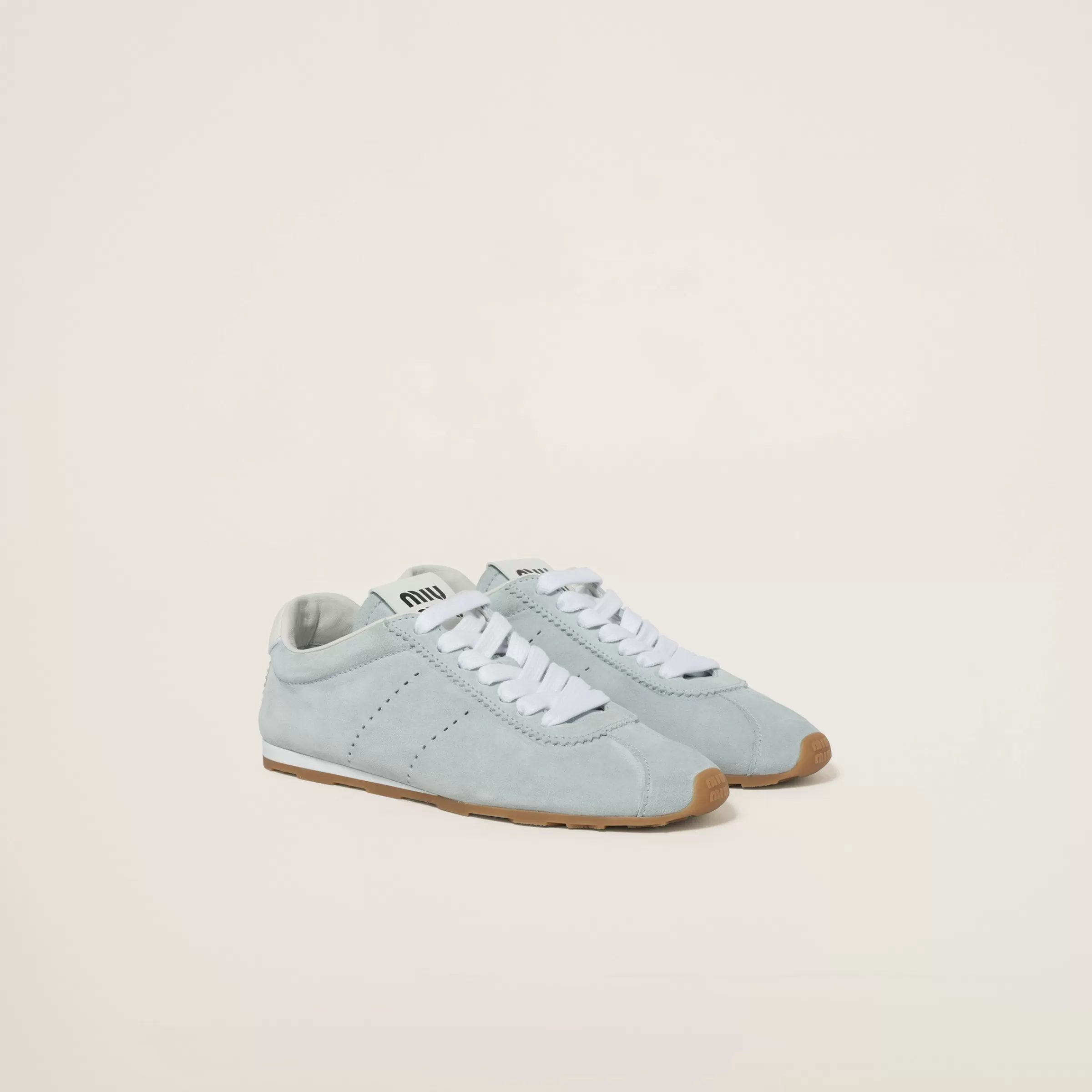 Miu Miu Sneakers Plume in pelle scamosciata Cielo New