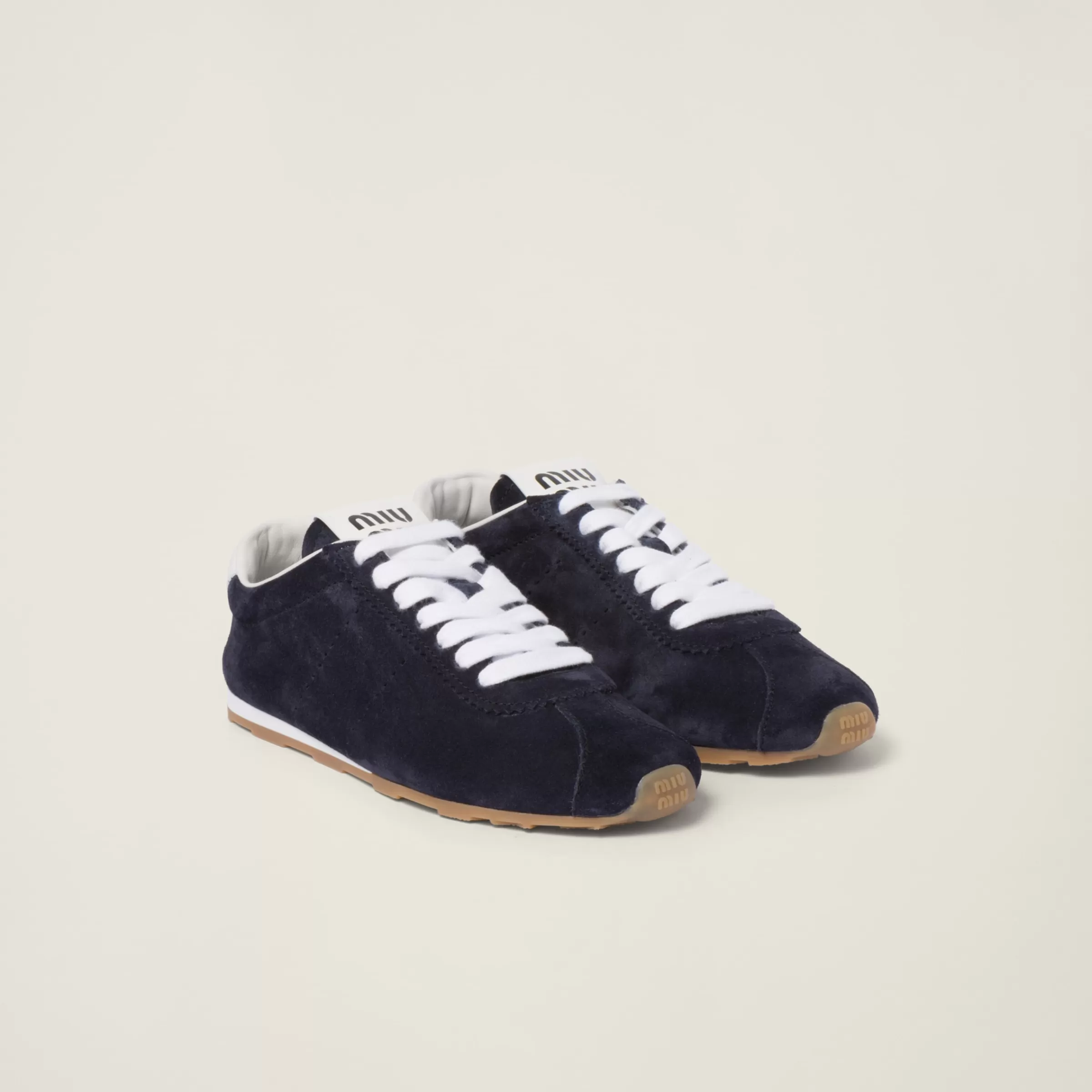 Miu Miu Sneakers Plume in pelle scamosciata Blu Hot