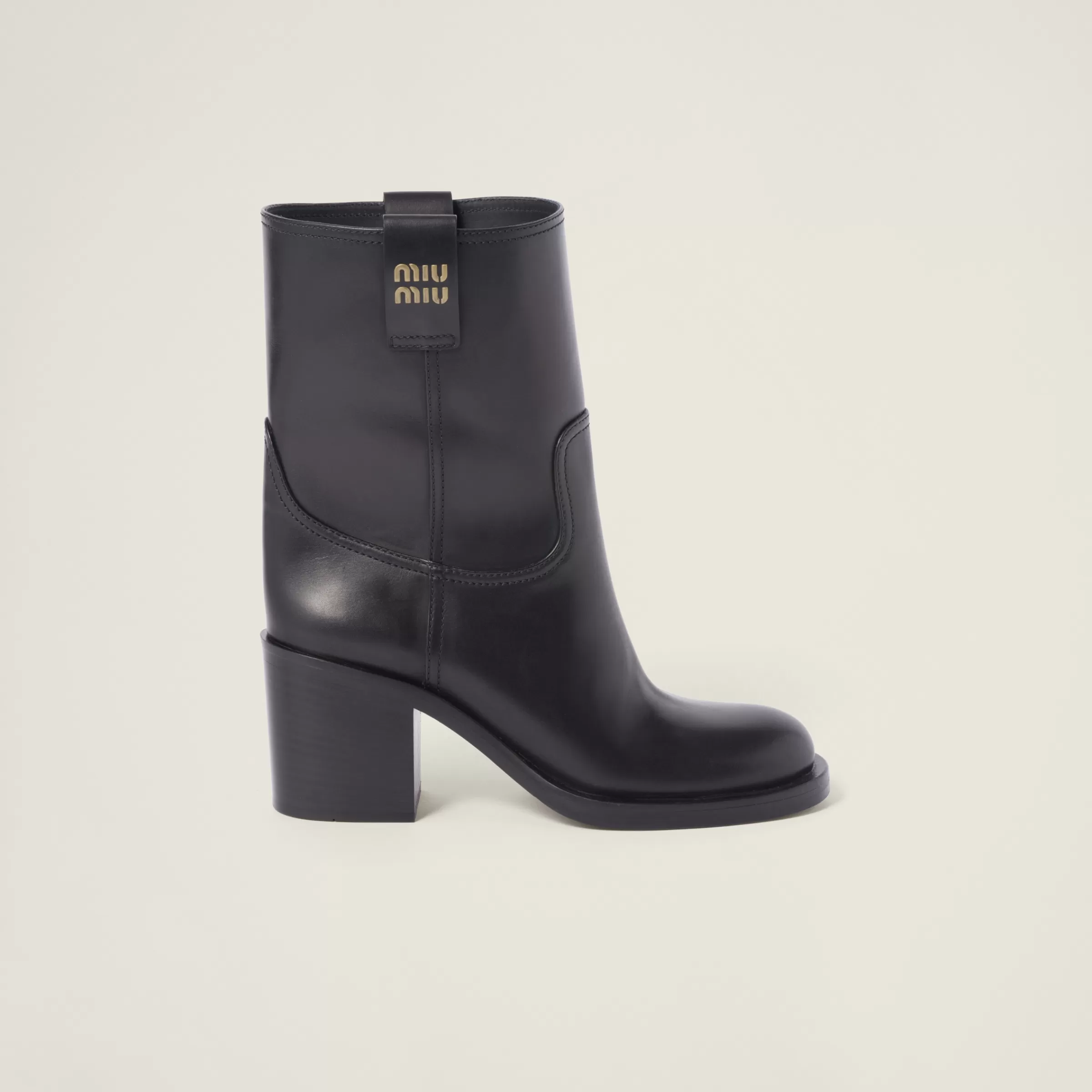 Miu Miu Stivaletti in pelle Nero Discount