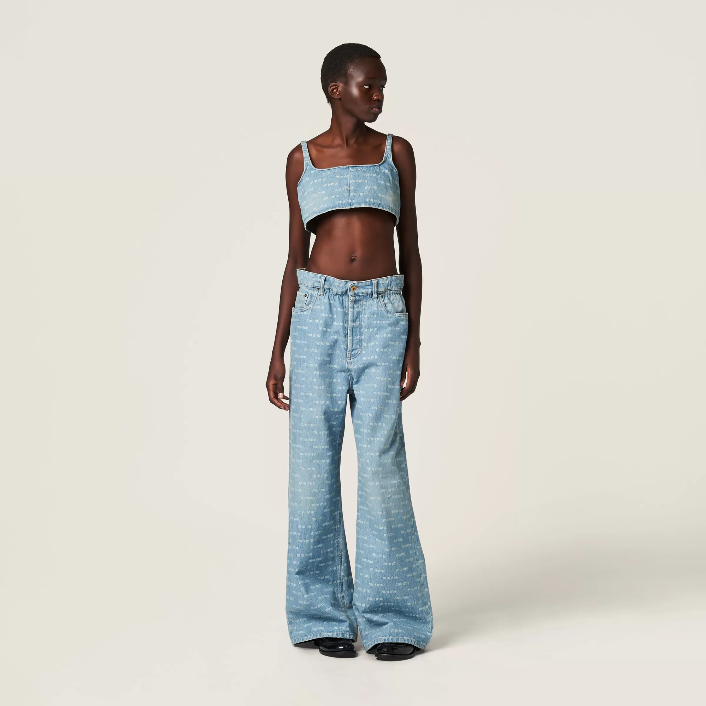 Miu Miu Top in denim AzzurroZaffiro Shop