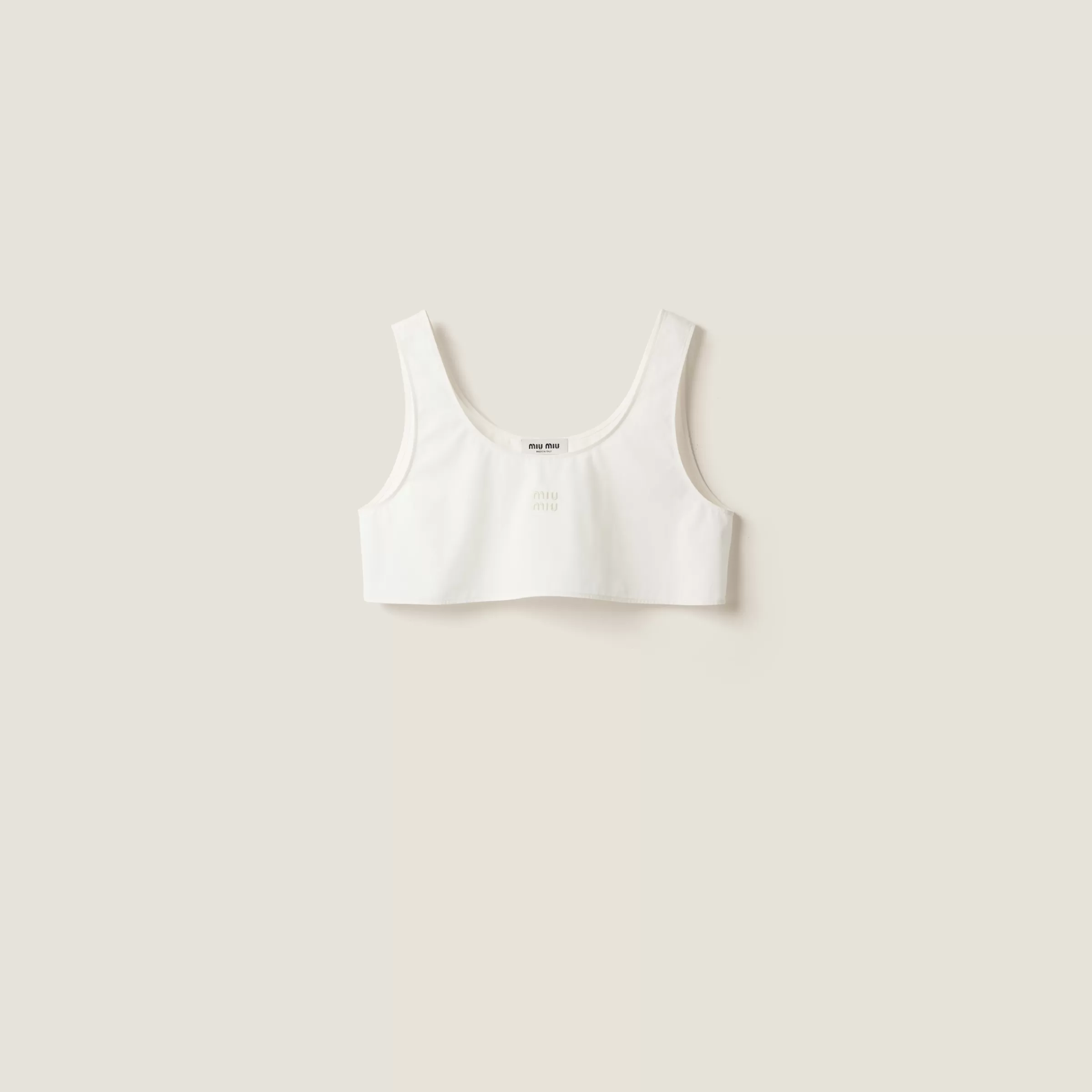 Miu Miu Top in popeline Avorio Clearance