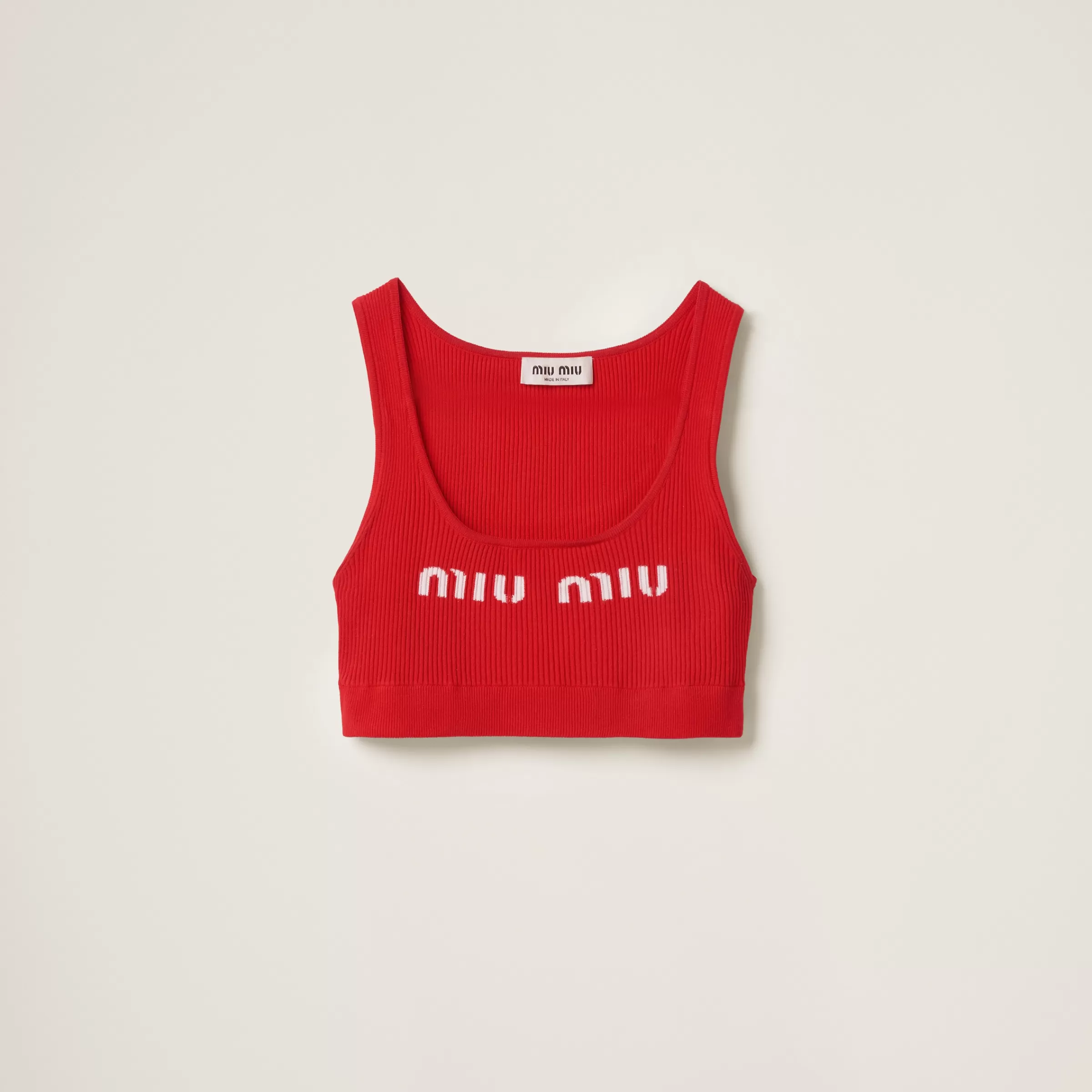 Miu Miu Top in viscosa Rosso Shop